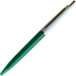 油性ボールペン　ホワイト＋グリーン軸　０．５ｍｍ