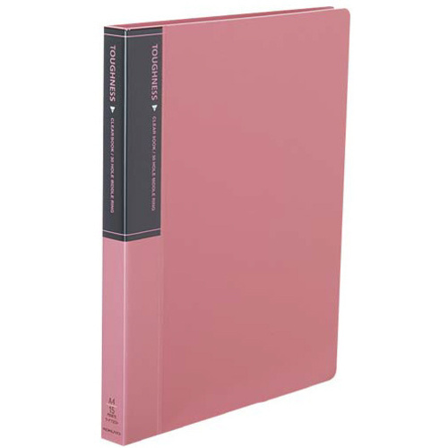 クリヤーブック　タフネス　ミドルリングＡ４　桃