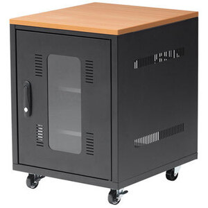 サンワサプライ 扉付き機器収納ボックス（W450・H600・木目天板） CP