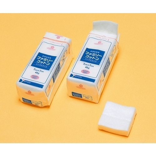 ファミリーコットン　７ｃｍ&times;７ｃｍ　４０ｇ　８８０１７　●ご注文は２２個から