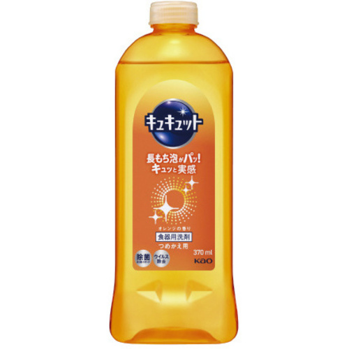 キュキュット　オレンジ　詰替用　３７０ｍｌ&times;４