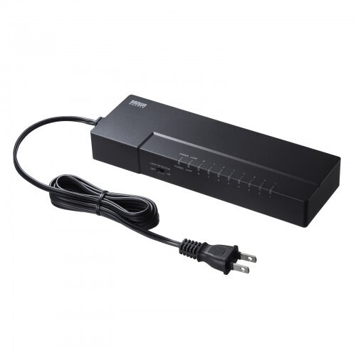 ギガビット対応　タップ型スイッチングハブ（８ポート・マグネット付き）　ＬＡＮ－ＧＩＧＡＴ８０３ＢＫ　■お取り寄せ品
