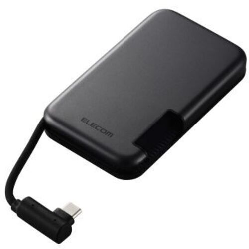 外付けＳＳＤ／ポータブル／ＵＳＢ３．２（Ｇｅｎ２）／Ｔｙｐｅ－Ｃ／ケーブル一体型／５００ＧＢ／ブラック　■お取り寄せ品