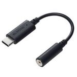 音声変換ケーブル／ＵＳＢ　Ｔｙｐｅ－Ｃ　ｔｏ　３．５ｍｍステレオミニ端子／ＤＡＣ搭載／ブラック　■お取り寄せ品