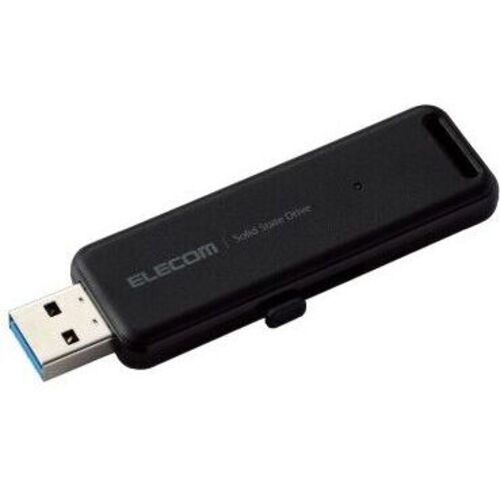 外付けＳＳＤ／ポータブル／ＵＳＢ３．２（Ｇｅｎ２）対応／スライド式／５００ＧＢ／ブラック　■お取り寄せ品