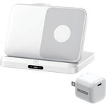 卓上　ワイヤレス充電スタンド　３ｉｎ１　スマホ・イヤホン・ウォッチ　＆　ＰＤ充電器　３３Ｗ　セット　■お取り寄せ品