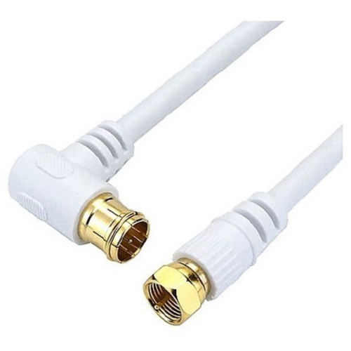 ケーブル　１０ｍ　白　Ｆ型差込式ネジ式　【お取り寄せ品】１３営業日以内届