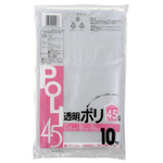 Ｄ－４３　透明ポリ４５Ｌ　６００枚　【お取り寄せ品】８営業日以内届