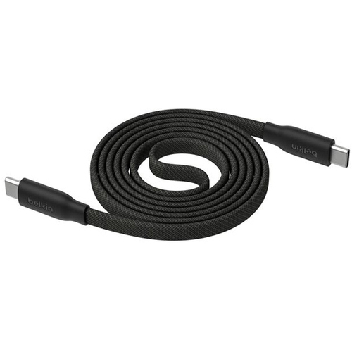 ＵＳＢ－Ｃ　ｔｏ　Ｃ　編組ケーブル　フラット　２４０Ｗ　１Ｍ　ブラック　ＣＡＢ０２７ｑｃ１ＭＢＫ　■２営業日内届