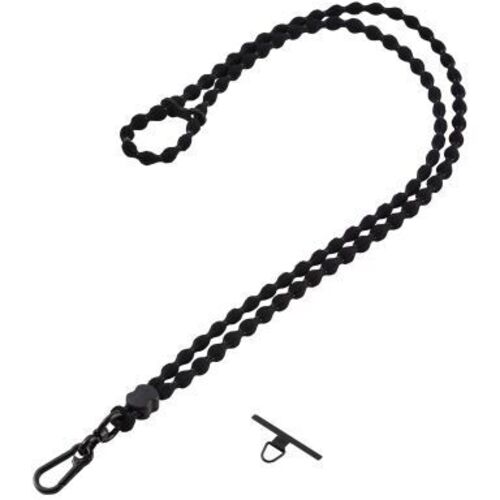 スマホショルダーストラップ／伸縮／こぶ紐／反射糸／ブラック　Ｐ－ＳＴＳＤＨ１ＦＬＲＥＢＫ　■お取り寄せ品