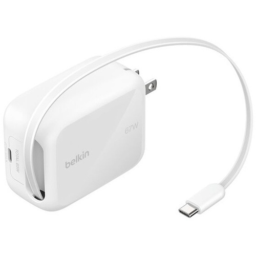 ＢｏｏｓｔＣｈａｒｇｅ　Ｐｒｏ　６７Ｗ　１ポート　巻き取り式ＵＳＢ－Ｃケーブル付き　ＧａＮ充電器　■お取り寄せ品