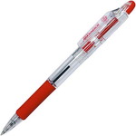 ノック式ボールペン　ジムノック０．７ｍｍ　赤１０本