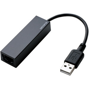 有線ＬＡＮアダプタ／ＵＳＢ２．０／Ｔｙｐｅ－Ａ／ブラック　■２営業日内届