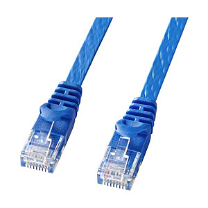 カテゴリ６フラットＬＡＮケーブル（１５ｍ・ブルー）　ＬＡ－ＦＬ６－１５ＢＬ　■お取り寄せ品