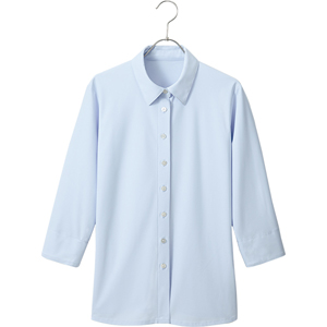 七分袖ブラウスサックス　１３号　ＡＲ１５２９－２