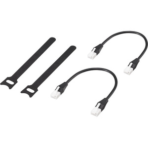 ツメ折れないＣａｔ６　ＬＡＮケーブル　結束バンド付　０．１５ｍ&times;２　ブラック　■お取り寄せ品