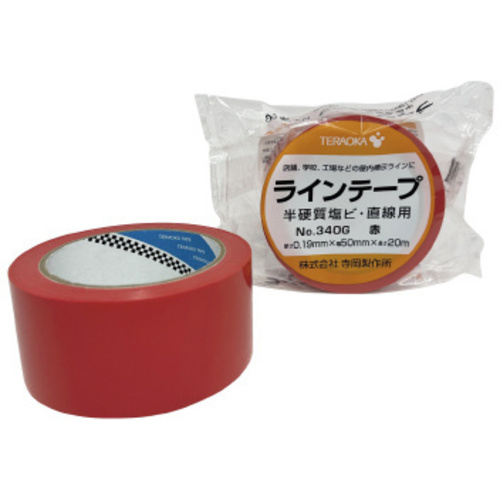 ラインテープＮｏ．３４０Ｇ　赤　１巻