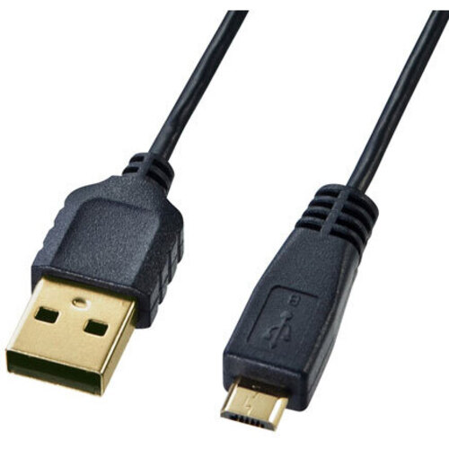 極細マイクロＵＳＢケーブル（Ａ－マイクロＢ・０．５ｍ）　ＫＵ－ＳＬＡＭＣＢ０５Ｋ　■お取り寄せ品