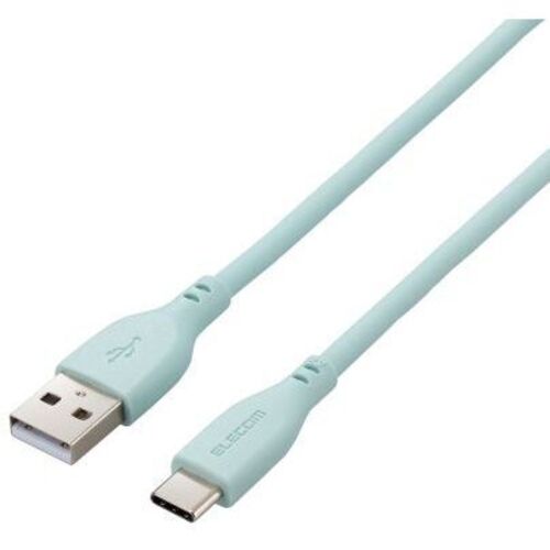 ＵＳＢ－Ａ　ｔｏ　ＵＳＢ　Ｔｙｐｅ－Ｃケーブル／なめらか／２．０ｍ／パールグリーン　■お取り寄せ品