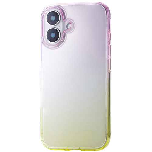 ｉＰｈｏｎｅ　１６用ソフトケース／グラデーションカラー／Ｍｅｌｉａｎｏ／ピーチ×ミモザ　■お取り寄せ品