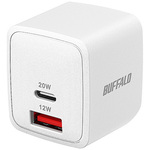 ＰＤ２０Ｗ対応ＡＣ充電器　ＵＳＢ　Ｔｙｐｅ－Ｃ×１／Ａ×１　２ポート　ホワイト　■お取り寄せ品