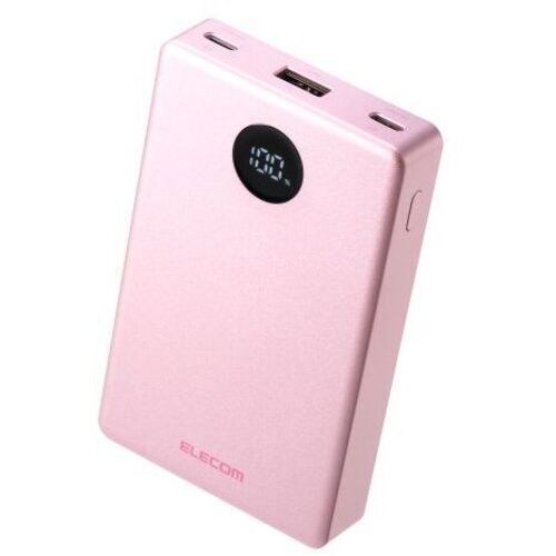 モバイルバッテリー／半固体Ｌｉ電池／１００００ｍＡｈ／ピンク　ＤＥ－Ｃ８６－１００００ＰＮ　■お取り寄せ品