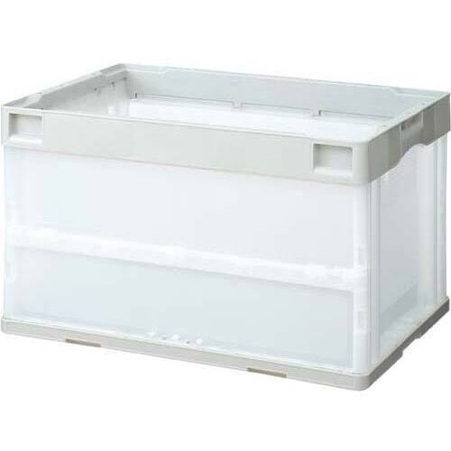 折りたたみコンテナ　フタなし　５０Ｌグレー１０個入