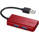 ＵＳＢ３．０　バスパワー　３ポート　ハブ　レッド　ＢＳＨ３Ｕ１００Ｕ３ＲＤ　■お取り寄せ品