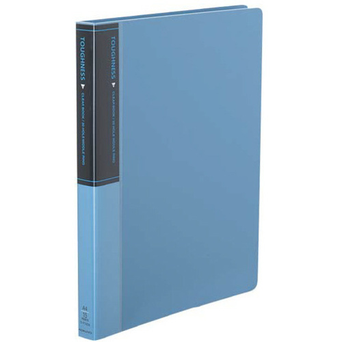 クリヤーブック　タフネス　ミドルリングＡ４　青