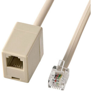 電話延長ケーブル（ベージュ・５ｍ）　ＴＥＬ－ＥＸ８－５Ｋ２　■お取り寄せ品