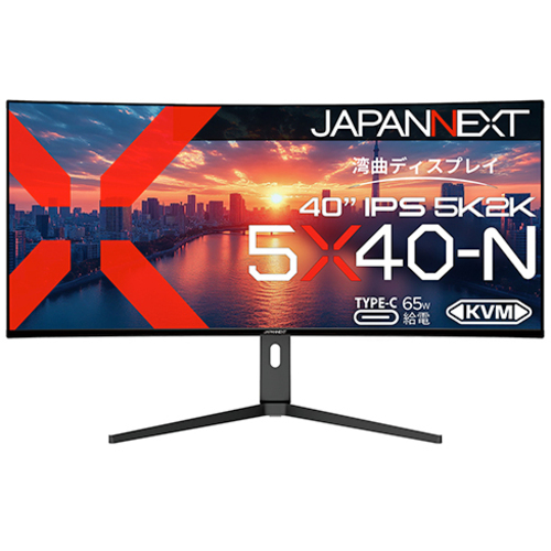 液晶ディスプレイ　４０型／５１２０×２１６０／ブラック　ＪＮ－５Ｘ４０－Ｎ　■２営業日内届