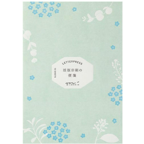 便箋　活版　ちらし花柄　２０５５９