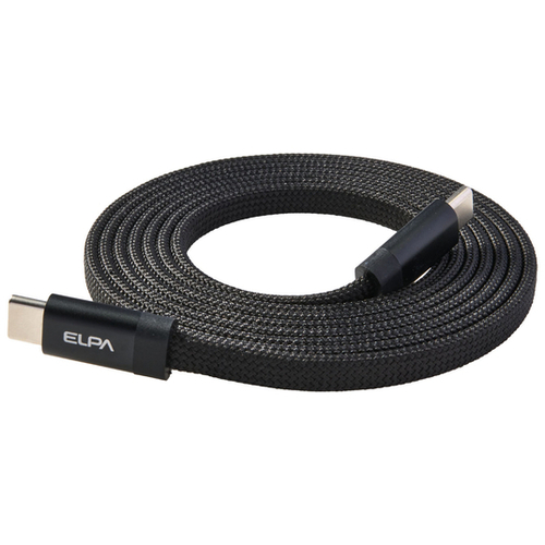 マグピタ　マグネットＵＳＢケーブル　平形　フラット　ＰＤ６０Ｗ　Ｃ　ｔｏ　Ｃ　１．５ｍ　ブラック　■お取り寄せ品