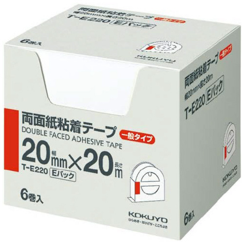 両面紙粘着テープ（お徳用　Ｅパック）６巻入