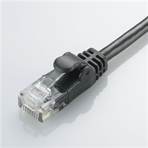 ＣＡＴ６準拠　ＧｉｇａｂｉｔやわらかＬＡＮケーブル　５ｍ（ブラック）　■２営業日内届