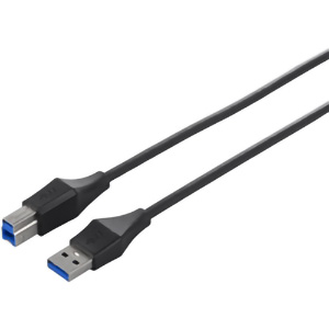 ユニバーサルコネクター　ＵＳＢ３．０　Ａ　ｔｏ　Ｂ　スリムケーブル　１．０ｍ　ブラック　■お取り寄せ品