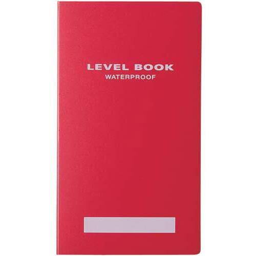 測量野帳ブライトカラー　レベル合成紙　赤&times;５冊