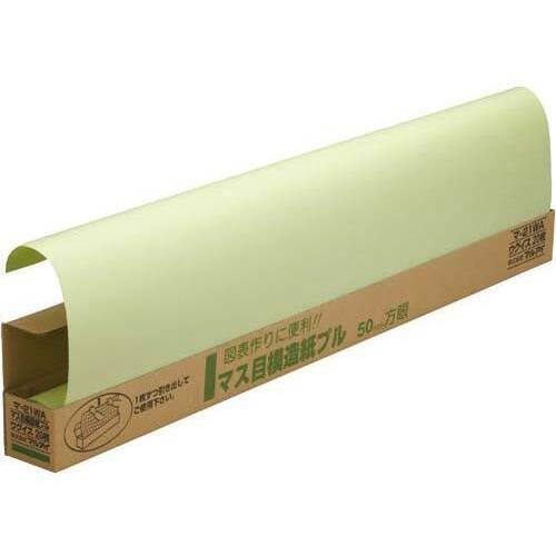 色マス目模造紙７８８&times;１０８５ｍｍウグイス　２０枚