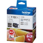 純正インク　ＬＣ１１０ＢＫ－２ＰＫ　ブラック２個