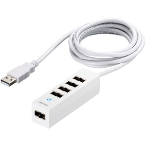どっちもＵＳＢハブ　どっちもＵＳＢポート採用ＵＳＢ２．０ハブ　５ポートタイプ　ホワイト　■お取り寄せ品