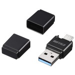 ＵＳＢ３．０　Ｔｙｐｅ－Ａ／ｍｉｃｒｏＢ対応　ｍｉｃｒｏＳＤカードリーダー／ライター　ブラック　■お取り寄せ品