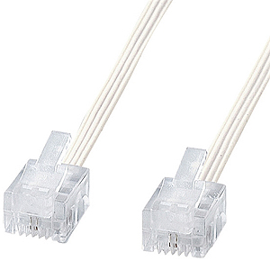 やわらかスリムケーブル（ホワイト・７ｍ）　ＴＥＬ－Ｓ２－７Ｎ２　■お取り寄せ品