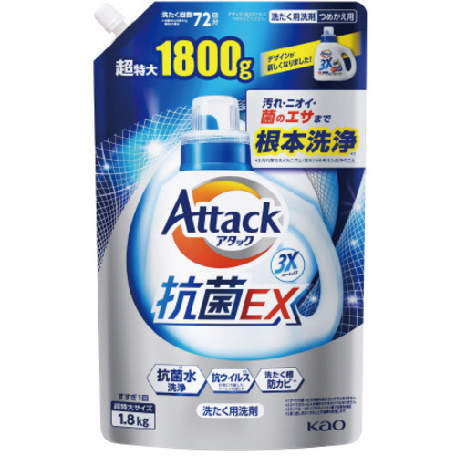 アタック抗菌ＥＸ　詰替用　１８００ｇ×６