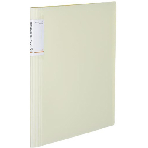 領収書＆明細ファイル（固定式）ノビータ４８Ｐ　白