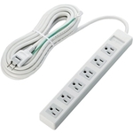ＲｏＨＳ指令　３ピン対応タップ／６個口／マグネット付／５．０ｍ／ホワイト　Ｔ－Ｔ０２－３６５０ＷＨ／ＲＳ　■お取り寄せ品