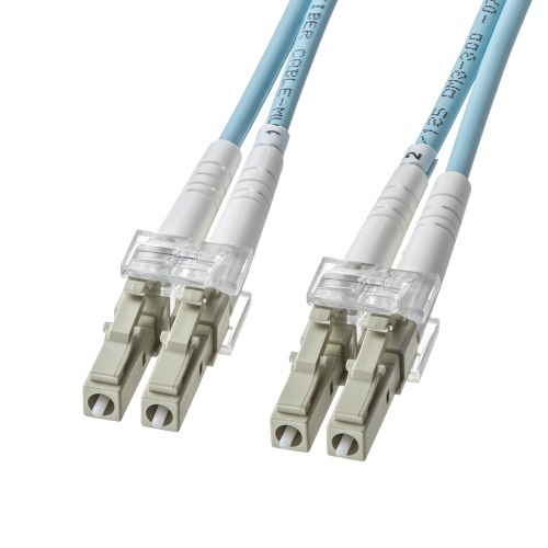アーマードメガネ型光ファイバケーブル（マルチＯＭ３、ＬＣ&times;２－ＬＣ&times;２、３ｍ）　■お取り寄せ品