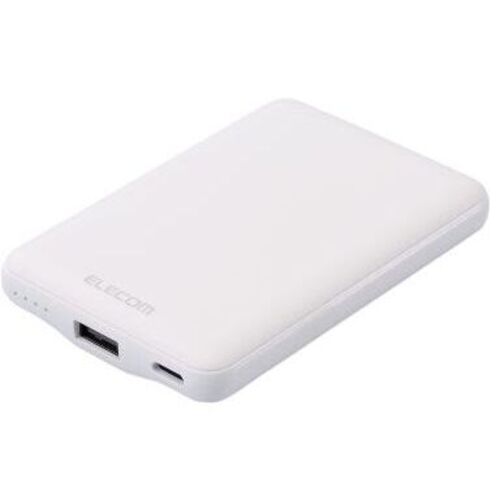 モバイルバッテリー／１５Ｗ出力／５０００ｍＡｈ／ホワイト　ＤＥ－Ｃ４５－５０００ＷＨ　■２営業日内届