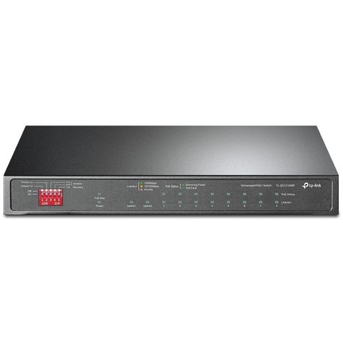 １０ポート　ギガビットデスクトップスイッチ（ＰｏＥ＋　８ポート搭載）　ＴＬ－ＳＧ１２１０ＭＰ（ＵＮ）　■お取り寄せ品