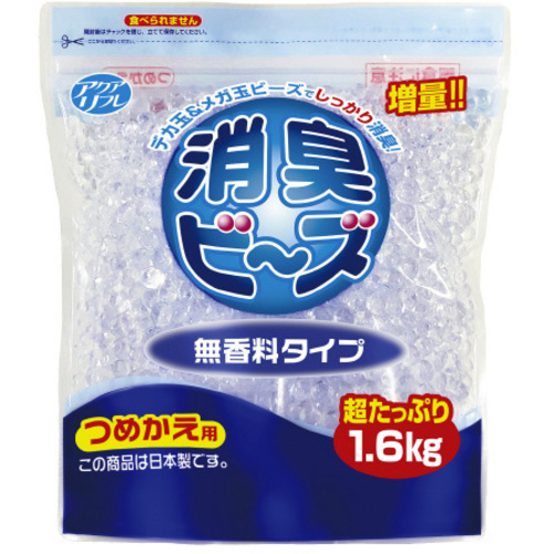 アクアリフレ　消臭ビーズ　詰替え　無香　１６００ｇ