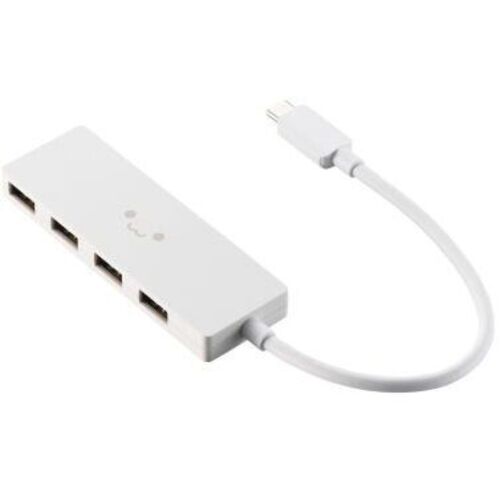 ＵＳＢ　ＨＵＢ／ＵＳＢ－Ｃ／ＵＳＢ２．０／バスパワー／４ポート／１５ｃｍ／ホワイトフェイス　■お取り寄せ品